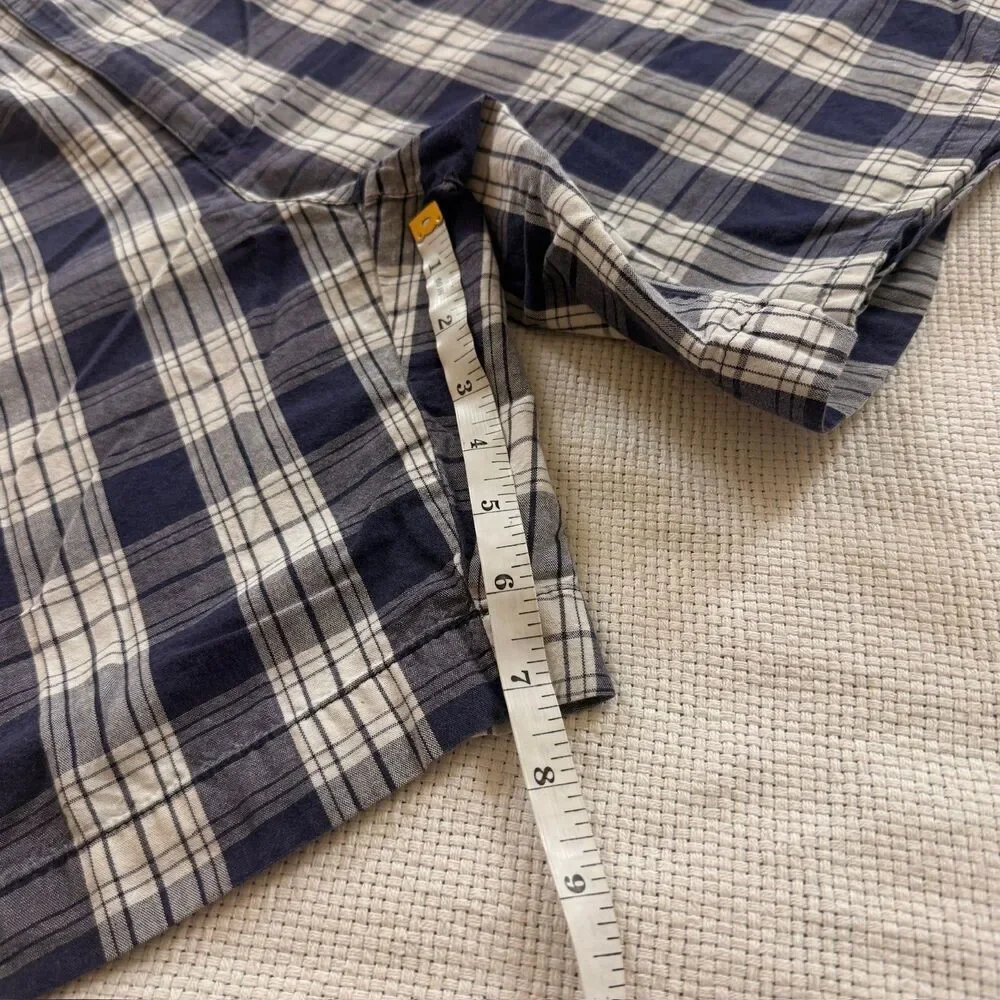 Polo Ralph Lauren Blue White Plaid Cotton Shorts Size 36 Vintage Men’s Golfwear